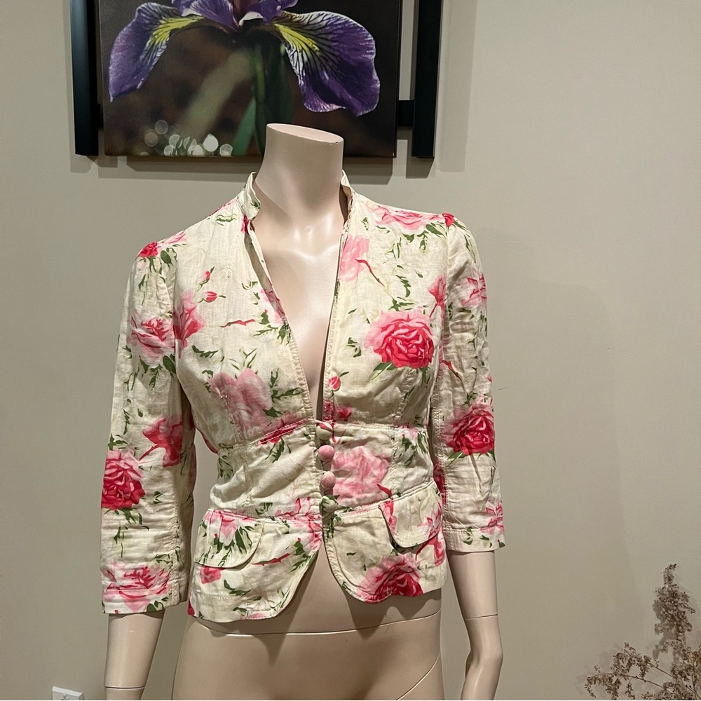 11. Banana Republic floral blazer in size 2